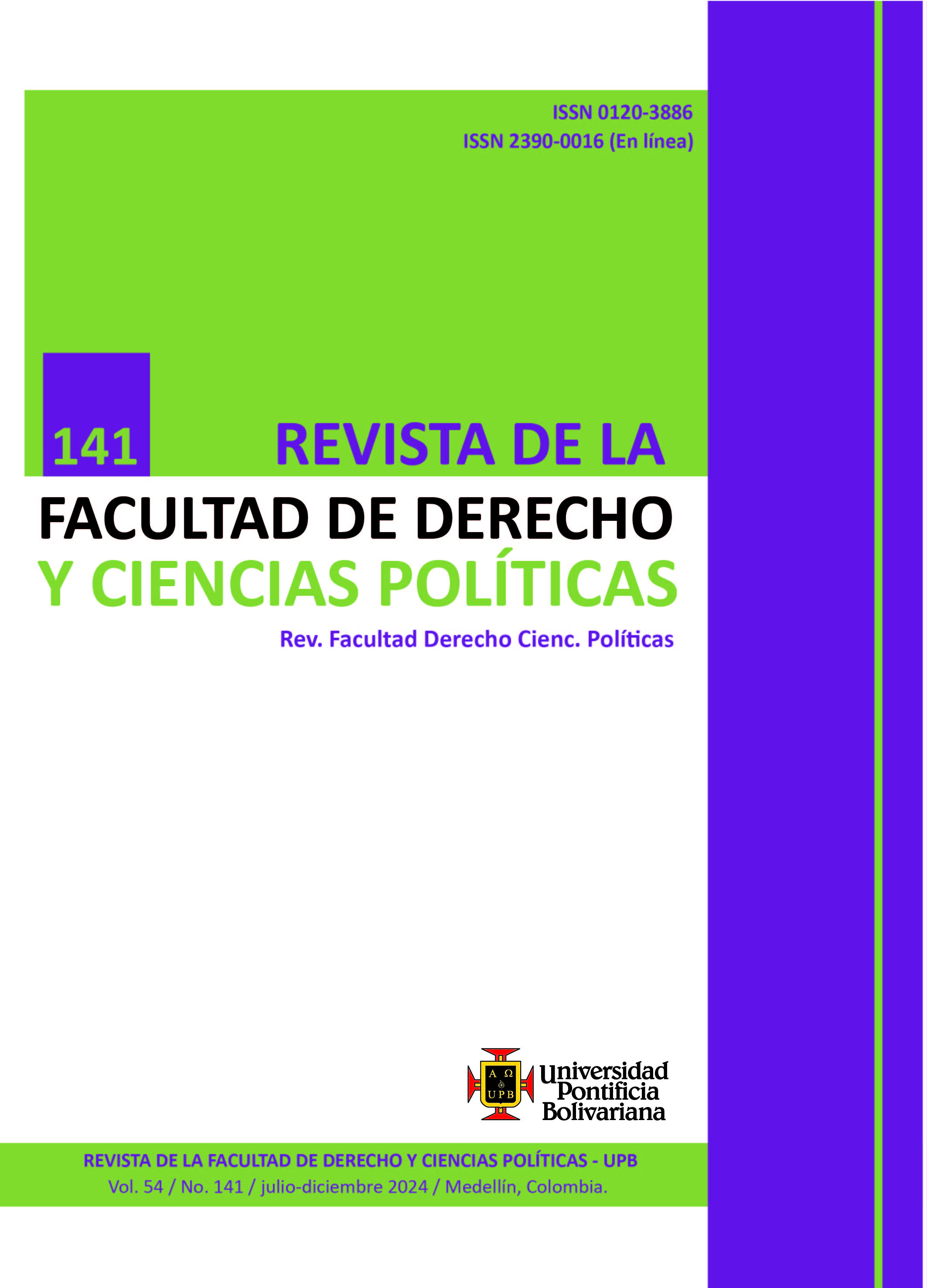 Portada de la Revista de la Facultad de Derecho y Ciencias Políticas